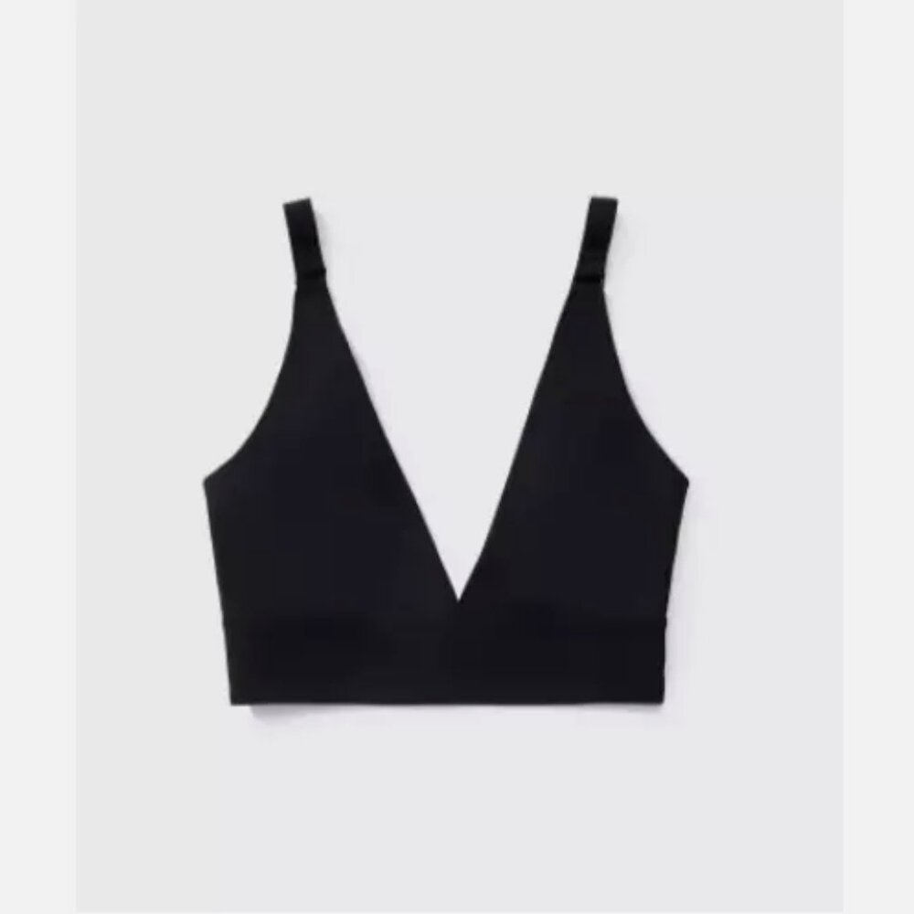 Pre-Owned Everlane The Invisible Bralette Black, Size XL